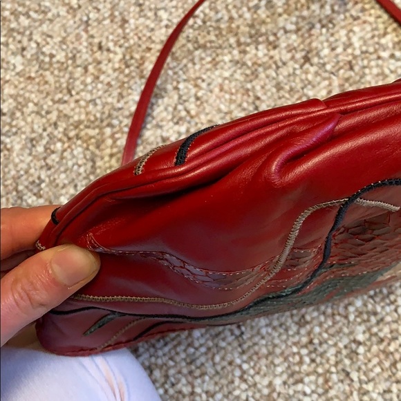 Carlo Fiori Vintage snakeskin clutch/shoulder bag - Picture 8 of 8